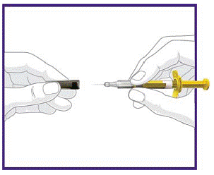 Press and hold the green Injection Button - Illustration