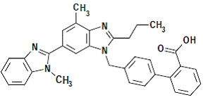 Telmisartan - Structural Formula Illustration