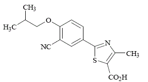 ULORIC (febuxostat) Structural Formula Illustration