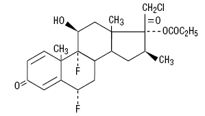 Ultravate® (halobetasol propionate) Structural Formula Illustration