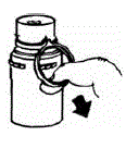 Pull ring over the top of the vial - Illustration