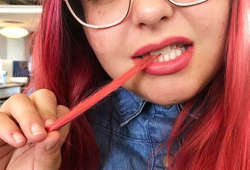 Eating hair is known as trichophagia. 