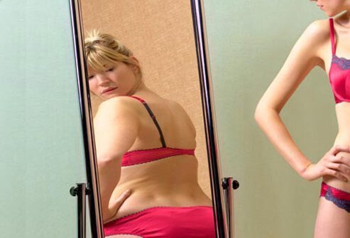 Despite their thin appearance, people with anorexia nervosa typically see themselves as fat or overweight.