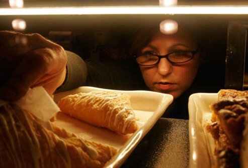 One diagnostic sign of binge eating disorder is bingeing at least twice a week for a period of six months or longer.