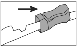 Cut the foil along the dotted line using
scissors - Illustration