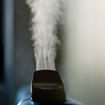 A simple home remedy to help with respiratory infections is to breathe steamed air from the humidifier.