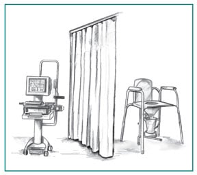 Picture of uroflowmetry equipment