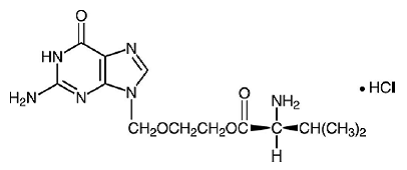 VALTREX (valacyclovir hydrochloride) Structural Formula Illustration