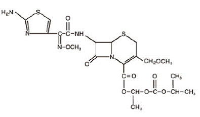 Vantin® Tablets and Oral Suspension Structural Formula Illustration