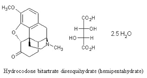 VANTRELA™ ER (hydrocodone bitartrate) Structural Formula Illustration