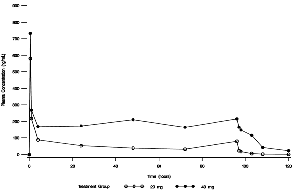 Median Plasma Concentration-Time Profiles - Illustration