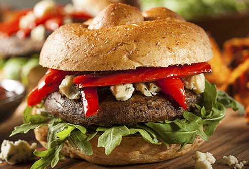 Have a Portobello mushroom burger if you are on a vegetarian diet plan for weight loss.