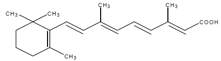 Tretinoin structural formula illustration