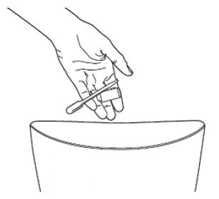 Safely dispose of the open ampule and pipette as instructed by your healthcare practitioner. - Illustration