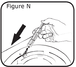 Push on the plunger to squirt the water into a sink ora separate container - Illustration