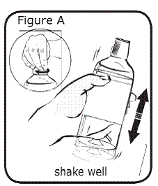Shake the bottle up and down for 10 seconds  - Illustration