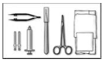 The sterile kit contents - illustration