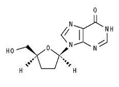  VIDEX EC (didanosine) Structural Formula  - Illustration