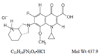 VIGAMOX® (moxifloxacin) Structural Formula Illustration