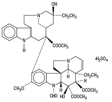 VINCASAR PFS® (vinCRIStine sulfate injection USP) Structural Formula Illustration