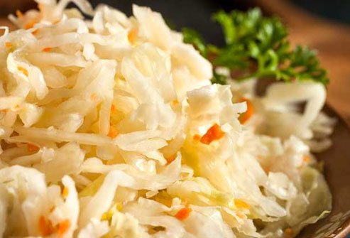 Sauerkraut is full of gut-friendly probiotic bacteria.