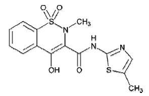 VIVLODEX (meloxicam) Structural Formula Illustration