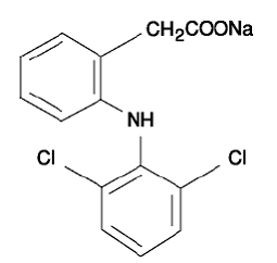 Voltaren®-XR (diclofenac sodium ) Structural Formula Illustration