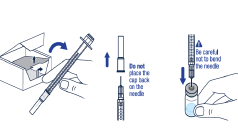 Take the injection syringe out of the carton - Illustration