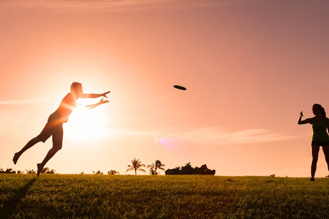 Informal outdoor activities like playing catch and throwing a frisbee help you be more active.