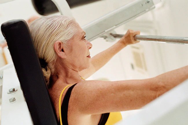 Do some strength training on most days of the week to fight age related loss of muscle.