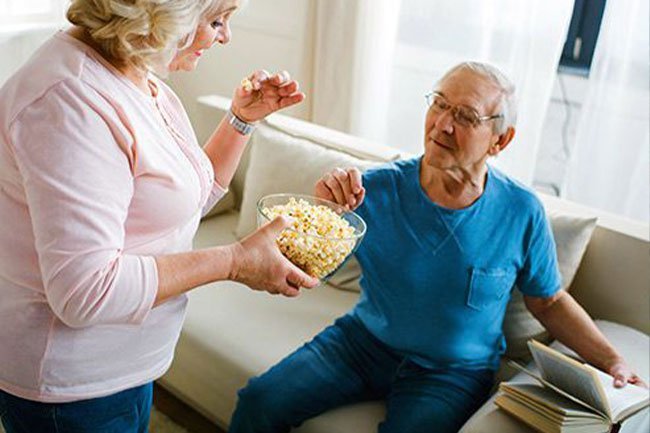 It's fine to eat salty snacks like lightly-salted popcorn or walnuts because they may make you thirsty so you'll drink more.