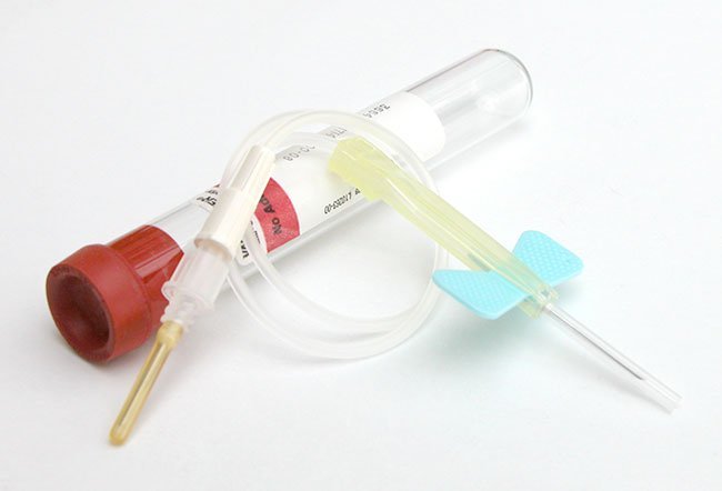 A butterfly needle is a device used to access a vein for withdrawing blood from the veins or giving medications into the vein.