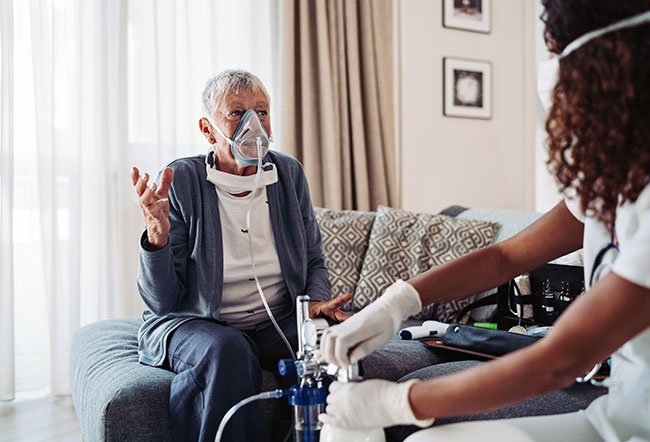 Doctors may start with medication to raise your blood oxygen level.