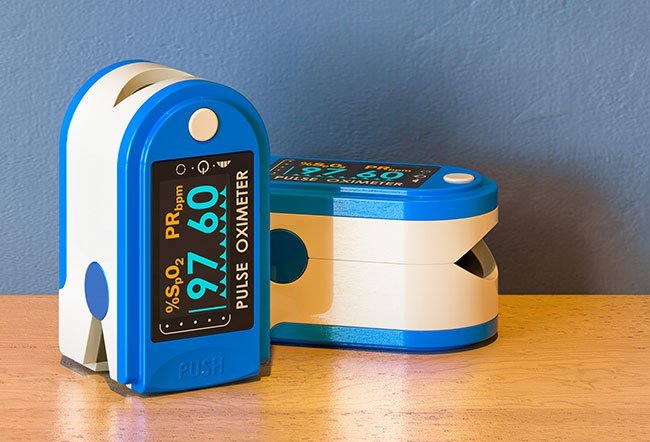 People with COVID-19 are sometimes instructed by their doctors to monitor their own blood oxygen in this way.