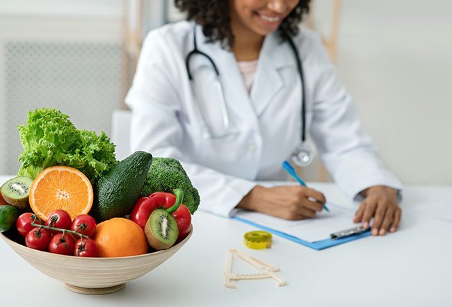 There are seven essential factors for a balanced diet. They are carbohydrates, protein, fat, fiber, vitamins, minerals and water. 