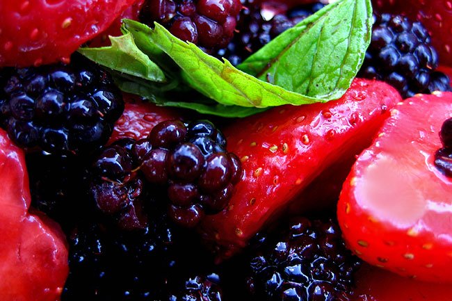Berries are naturally sweet but low in sugar. 