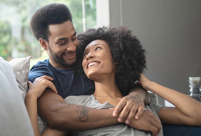 Cuddling is an excellent way to de-stress and create intimacy.