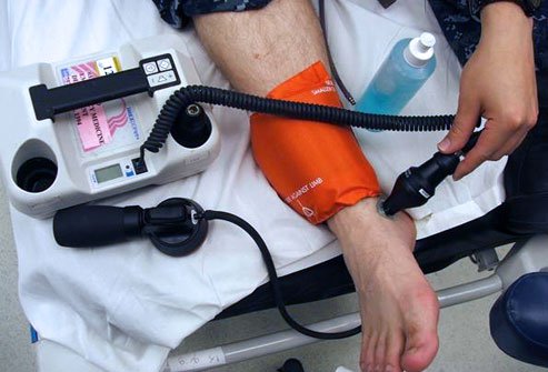 An ankle-brachial pressure index (ABPI) can be used to indicate arterial disease, peripheral artery disease (PAD) or atherosclerosis.