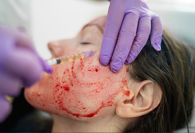 Platelet rich plasma (PRP) is also called a vampire facial. 