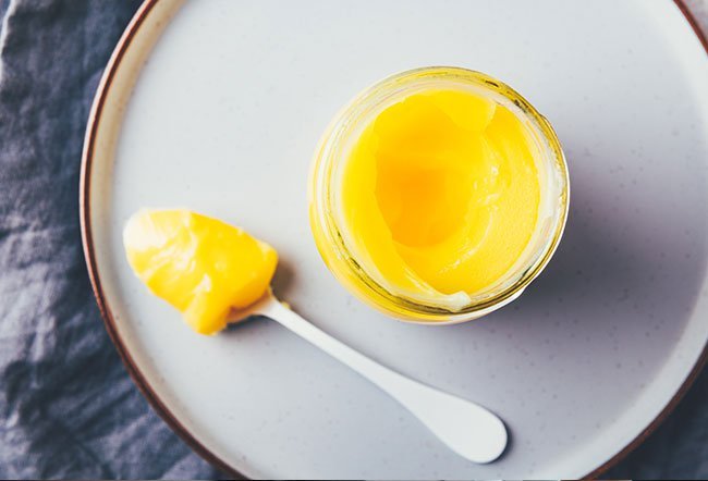 The difference between butter and ghee is listed below.