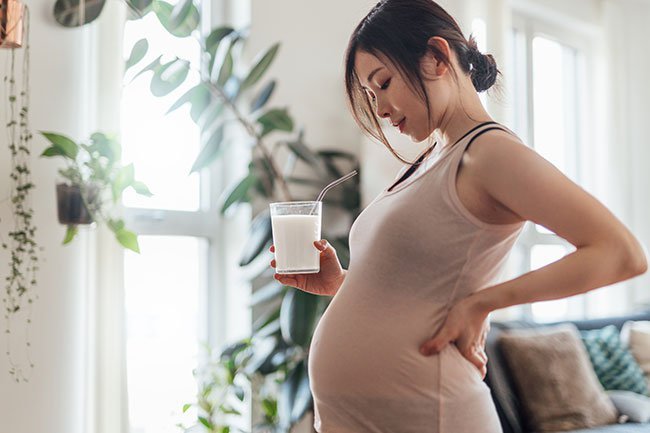 Dairy can give you and your baby protein and calcium, which will help your baby’s bone growth.