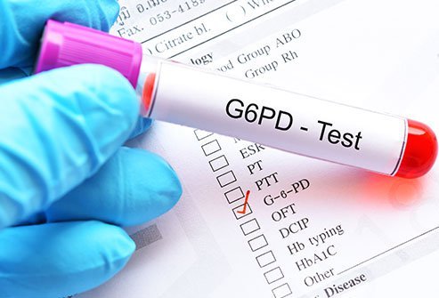 When G6PD is deficient, red blood cells break down prematurely; this process is called hemolysis.