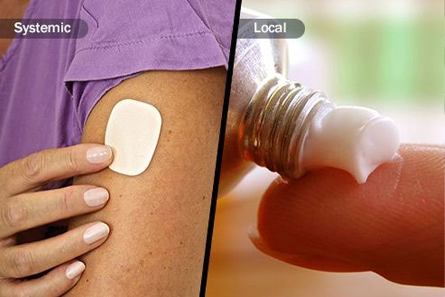 There are systemic forms of HRT and local or regional forms.