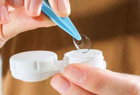 To keep your contact case clean, rinse it with fresh saline solution, not water, after each use.