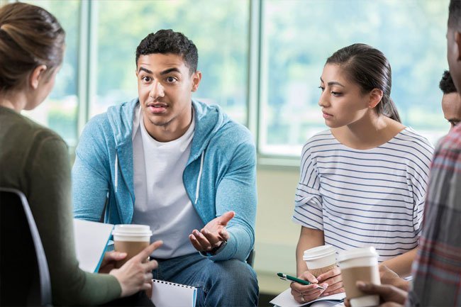 Group therapy is one option if you're seeking treatment for depression or anxiety.