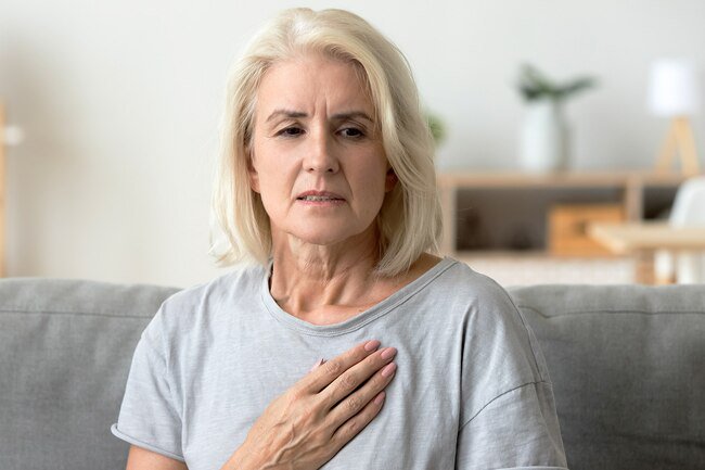 A panic attack might include trouble breathing, sweating, dizziness, chest pain, and chills.