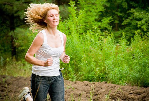 If you like to sweat a bit more when you exercise, try jogging to get your heart rate up.