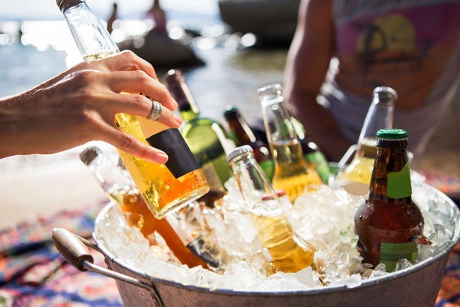 The chance of high blood pressure increases if you drink too much alcohol.