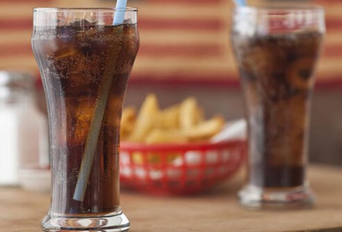 Photo of soda and fries.