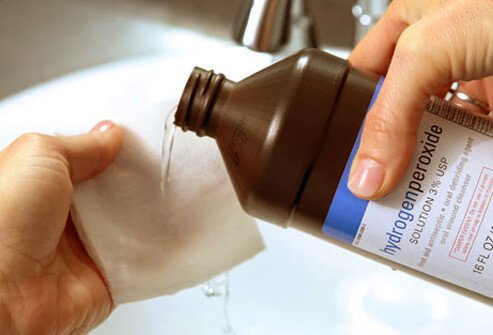 Should you use alcohol or hydrogen peroxide in the care of a wound?